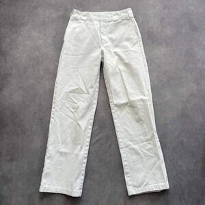 Dickies Worker‎ Crop Roll Hem Pants Women 26 Off White Cream Skater Workwear